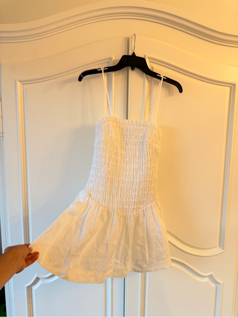Wilfred White Smocked Spaghetti Strap Kids Dress